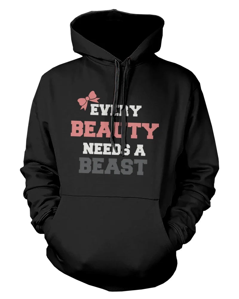 Beauty and Beast Need Each Other Couple Hoodies Cute Matching Outfit