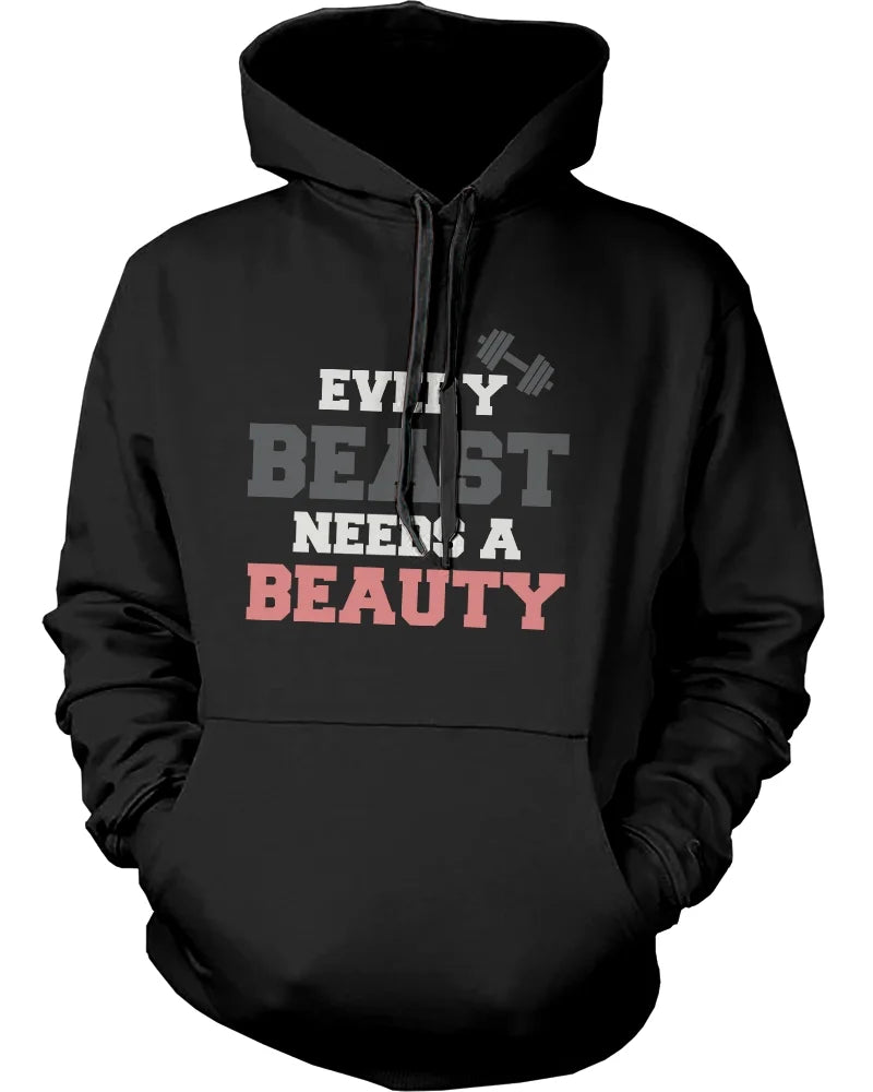 Beauty and Beast Need Each Other Couple Hoodies Cute Matching Outfit